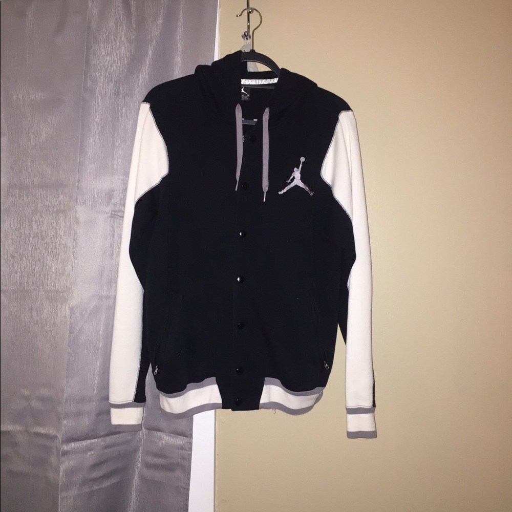 Michael Jordan hooded snap up sweatshirt.